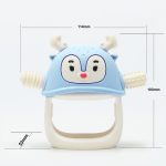 Smily Mia Penguin Baby Teething Toys for 3-6Months, Infant Handheld Pacifiers 0-6Months, 3Months Old Baby Must Haves, 4months Old Toys for Babies, Light Grey… - Image 9